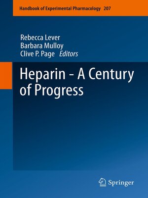 cover image of Heparin--A Century of Progress